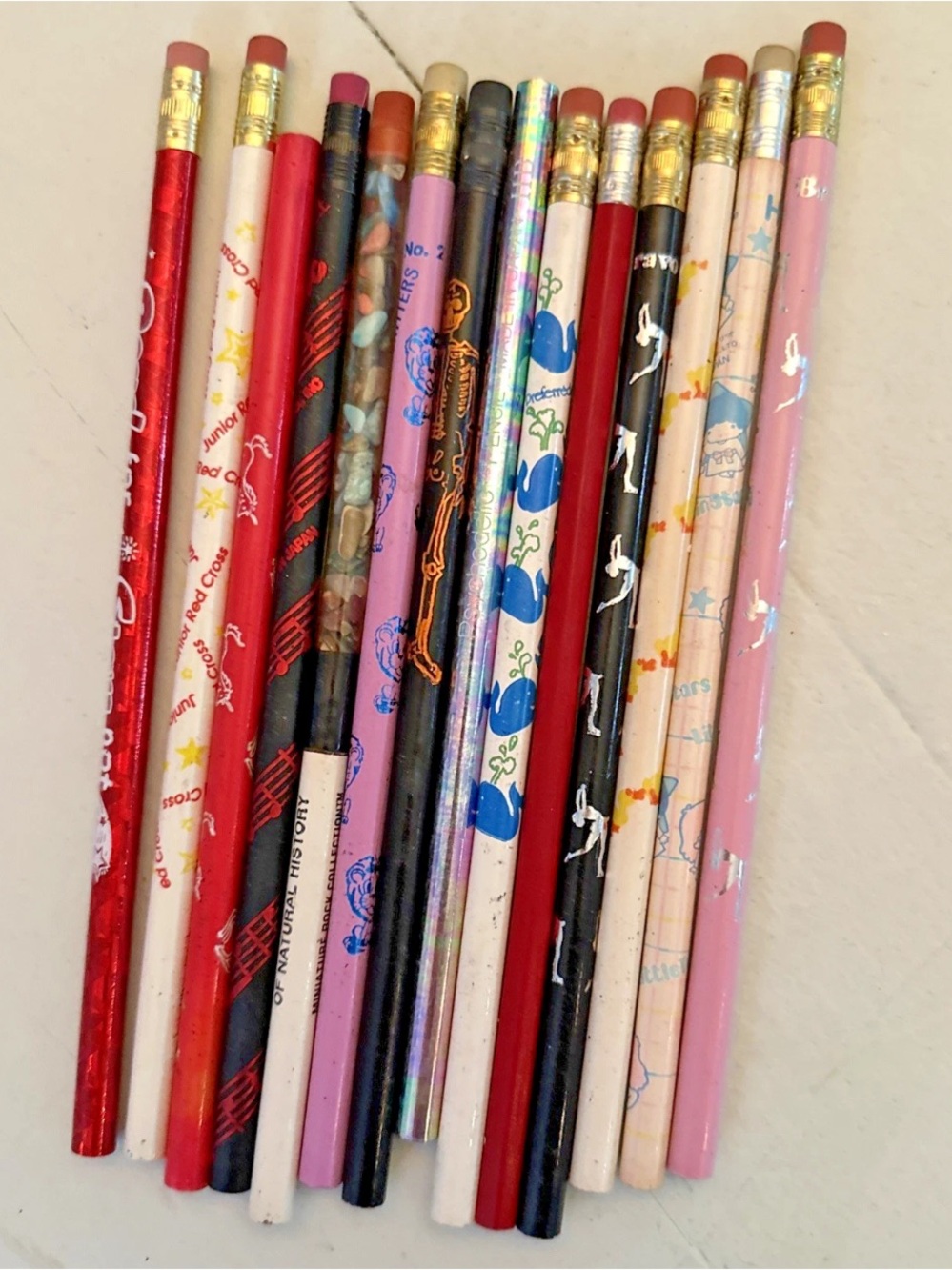 14 Vintage 80s Novelty Pencils Made In Japan/USA - Unused